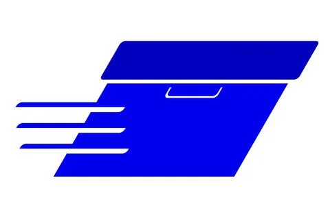 Vector simple Symbol Fast Delivery Service isolated on white Stock Illustration