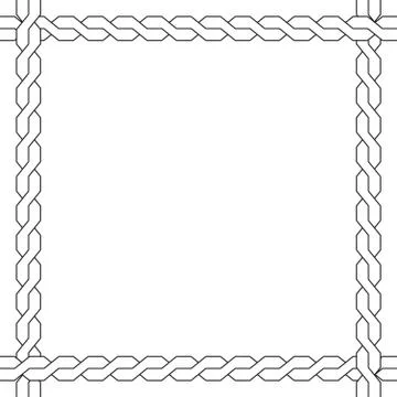 Vector simple wicker frame. monochrome pattern. Stock Illustration