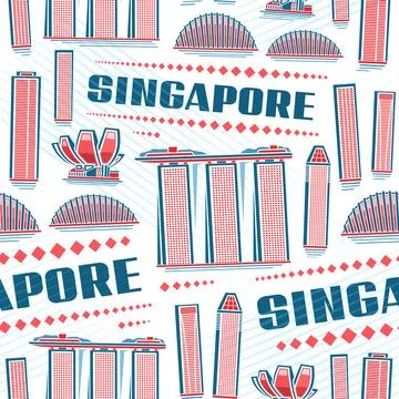 Vector Singapore Seamless Pattern Stock Illustration