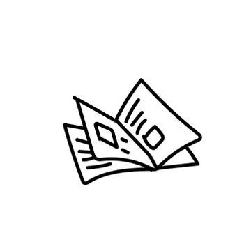 Vector single eco newspaper. Ecological illustration doodle black line Stock Illustration