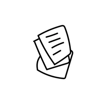 Vector single eco newspaper. Ecological illustration doodle black line Stock Illustration
