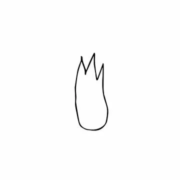 Vector single flower hand drawn. A simple illustration of a doodle Stock Illustration