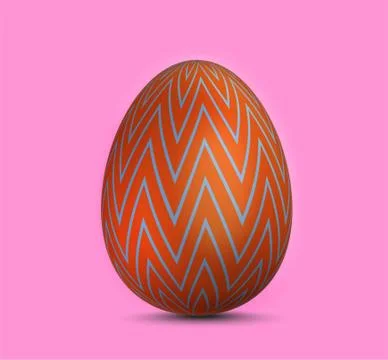 Vector single realistic animal easter colored egg Stock Illustration