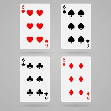 Vector six cards Stock Illustration
