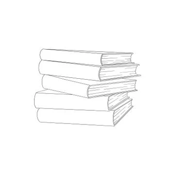 Vector Sketch book pile, stack Stock Illustration