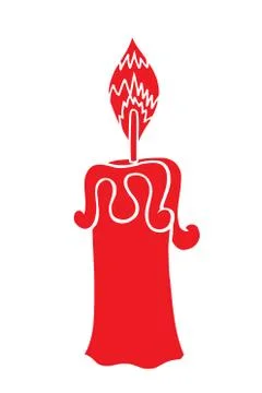 Vector Sketch Candle Illustrazione stock