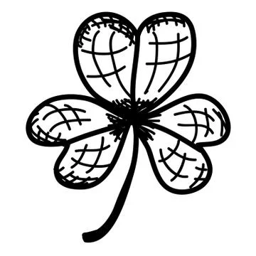 Vector sketch. Clover. St.Patrick 's Day. Ilustração Stock