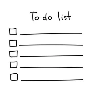 Vector Sketch To Do List Stock Illustration