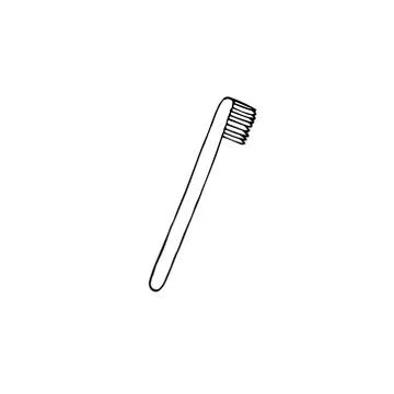 Vector sketch eco friendly bamboo tooth brush Stock Illustration