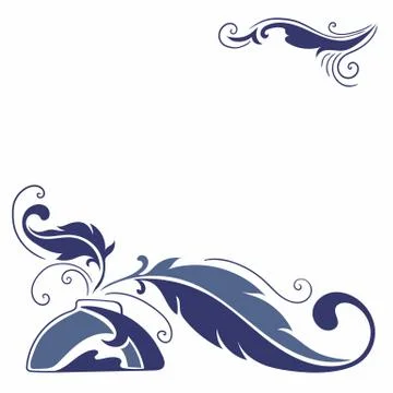 Vector Sketch with Feather and Inkstand Stock Illustration