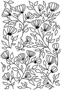 Vector sketch floral pattern Stock Illustration
