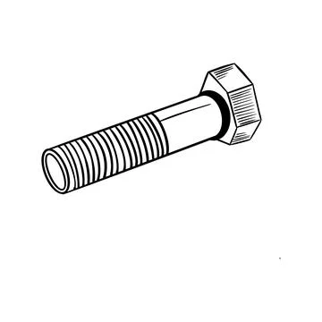 Vector sketch hand drawn bolt silhouette, doodle art Stock Illustration