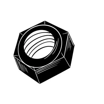 Vector sketch hand drawn nut silhouette, doodle art Stock Illustration