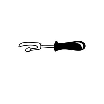 Vector sketch hand drawn ripper silhouette, line art Stock Illustration