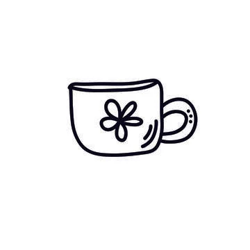Vector sketch illustration - cup of coffee Illustrazione stock