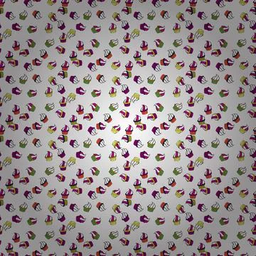 Vector sketch. Isolated in purple, white and magenta colors. Seamless pattern wi Stock Illustration