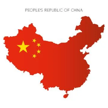 Vector sketch map of the People's Republic of China Stock Illustration