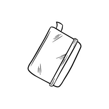Vector sketch of notepad. Hand draw illustration. Illustrazione stock