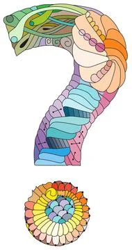 Vector Sketch Question Mark. Vector illustration. Illustrazione stock