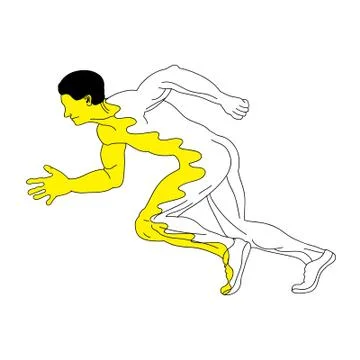 Vector. Sketch of a running athlete. Illustration