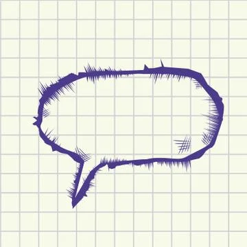 Vector sketch speech bubble Illustrazione stock