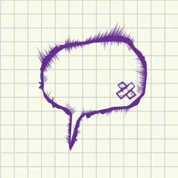 Vector sketch speech bubble Illustrazione stock