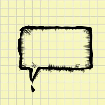 Vector sketch speech bubble Illustrazione stock