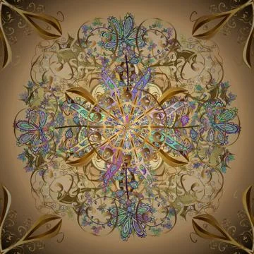 Vector sketch. Vintage pattern with arabesques. Seamless Oriental vector cute pa Illustrazione stock