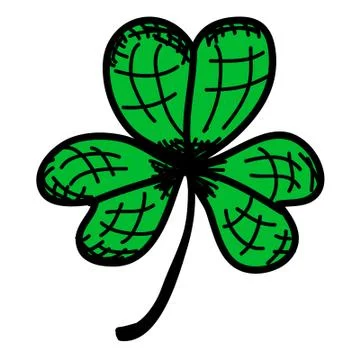 Vector sketches of clover. Ilustração Stock
