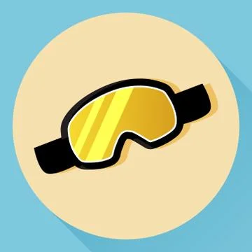 Vector ski snowboarding goggles Stock Illustration