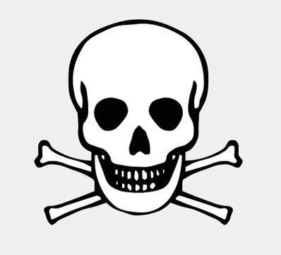 Vector skull and bones Illustrazione stock