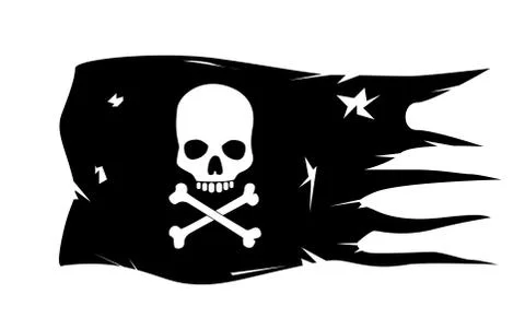 Vector skull with crossed bones Stock Illustration
