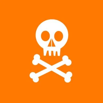 Vector skull with crossed bones Stock Illustration