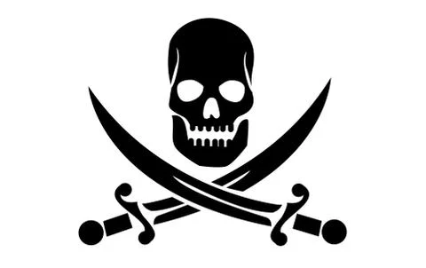 Vector skull with crossed bones Stock Illustration