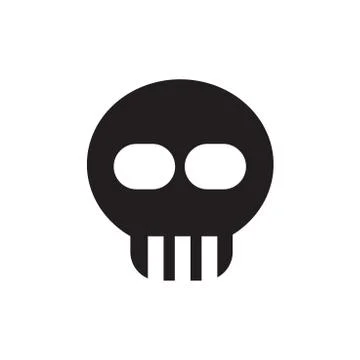 Vector skull danger sign Stock Illustration