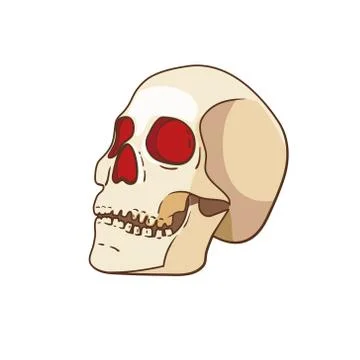 Vector skull isolated on white background Stock Illustration