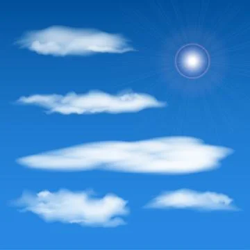 Vector sky elements set. eps10 스톡 일러스트