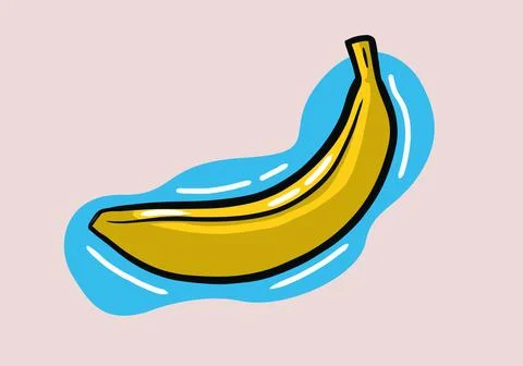 Vector slice of banana isolated on isolated background. Tropical fruits イラスト素材