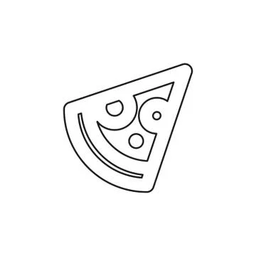 Vector slice of pizza - fast italian food icon Stock Illustration
