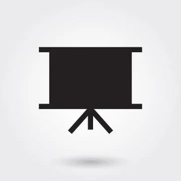 Vector, Slide, Business Presentation Glyph Icon  Stock Illustration