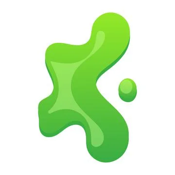 Vector slime blob liquid drop illustration and green paint drip background. I Stock Illustration
