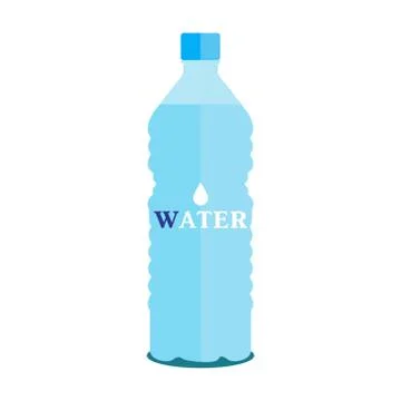 Vector small bottle of pure water on a white background Stock-Illustration