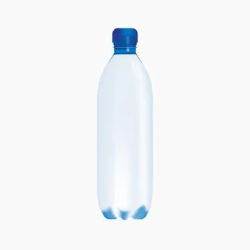Vector small bottle of pure water on a white background Stock Illustration