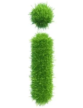 Vector small grass letter i on white background Stock-Illustration