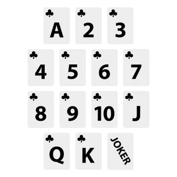 Vector small playing cards Stock Illustration