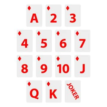 Vector small playing cards Stock Illustration