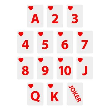 Vector small playing cards Stock Illustration