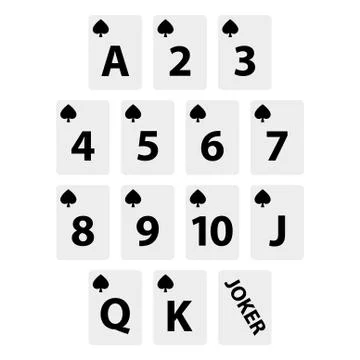 Vector small playing cards Stock Illustration