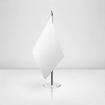 Vector small table flag template with reflection. Stock Illustration