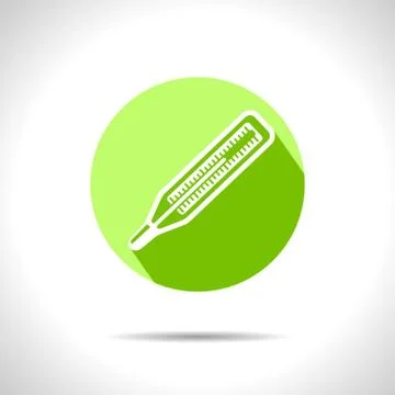 Vector small thermometer icon. Eps10 Stock Illustration